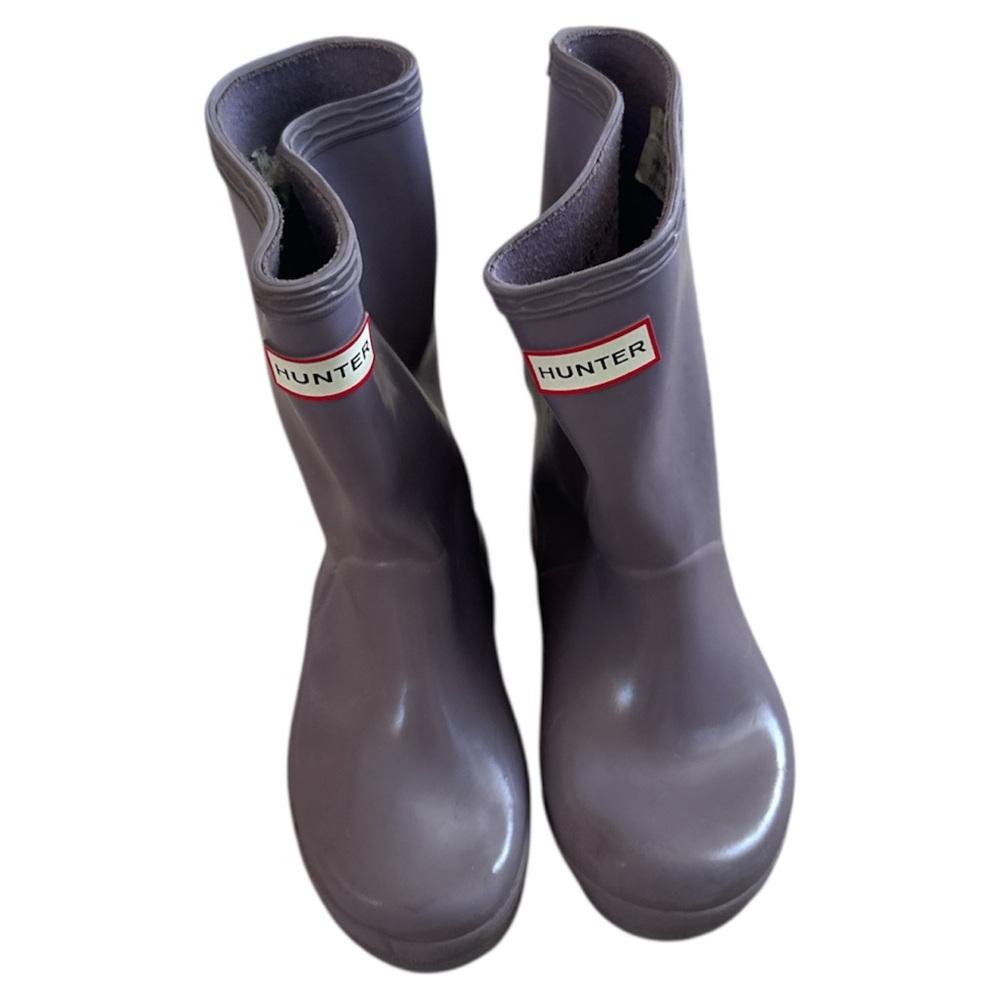 Hunter Purple Lavender Mist Kids Rubber Waterproof Rain Boots size 9